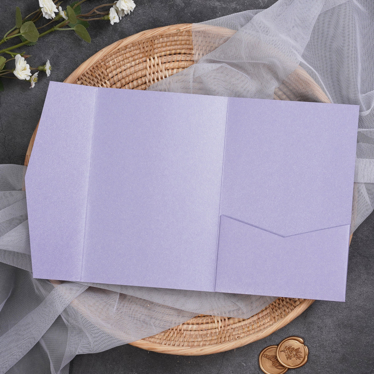 PONATIA Ten-color Classic Tri-fold Laser Cut Pockets PA-170