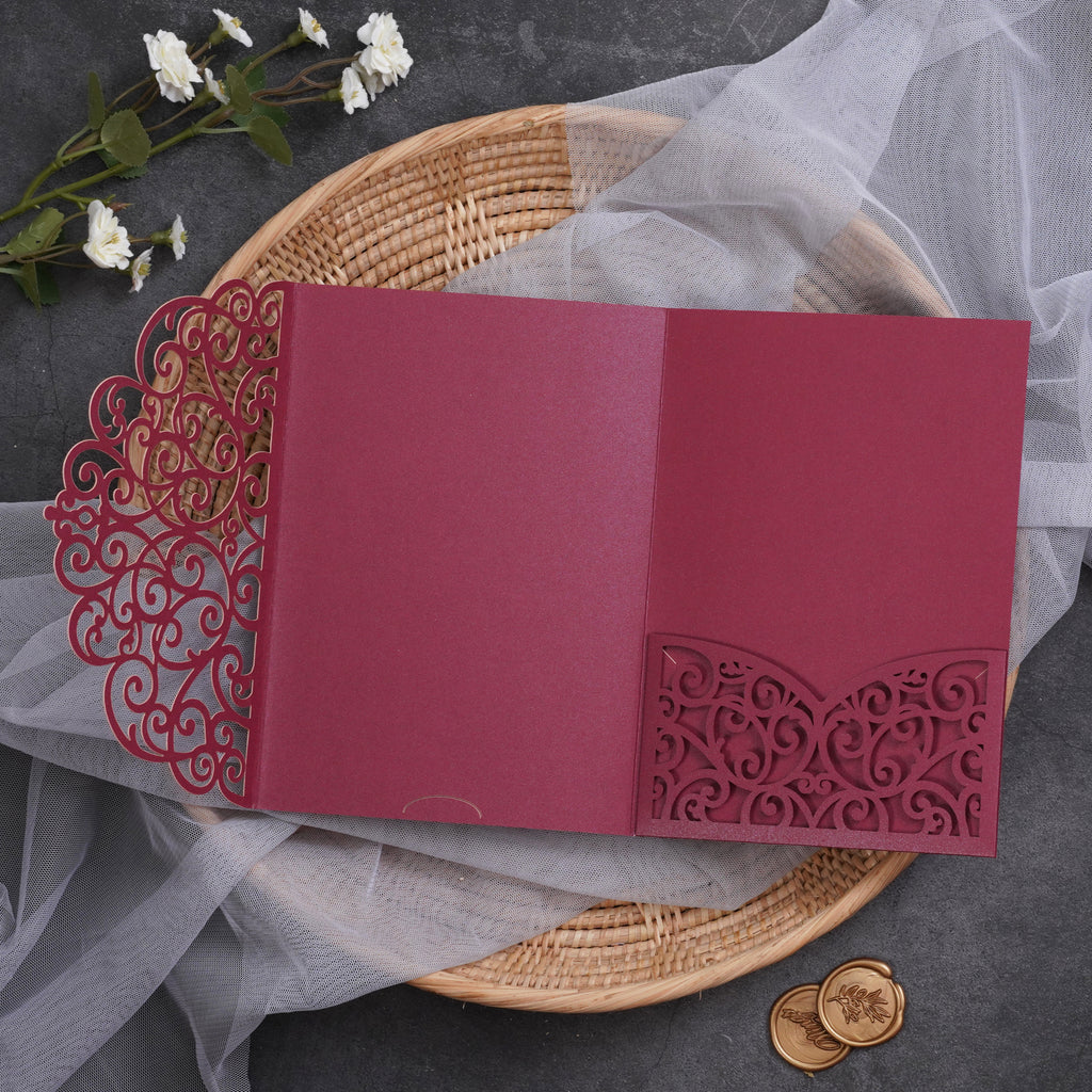 PONATIA Multi-color Design Tri-fold Laser Cut Pockets Collection PA-291