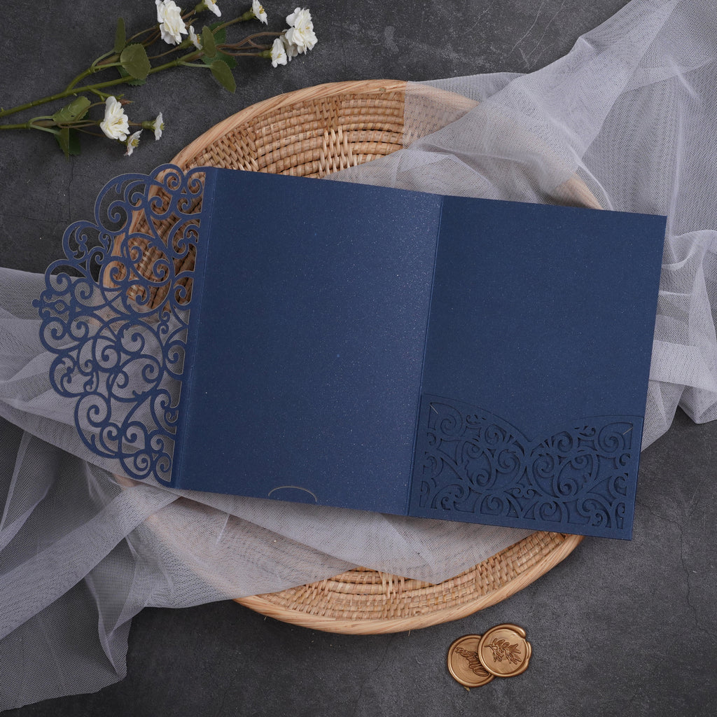 PONATIA Multi-color Design Tri-fold Laser Cut Pockets Collection PA-291