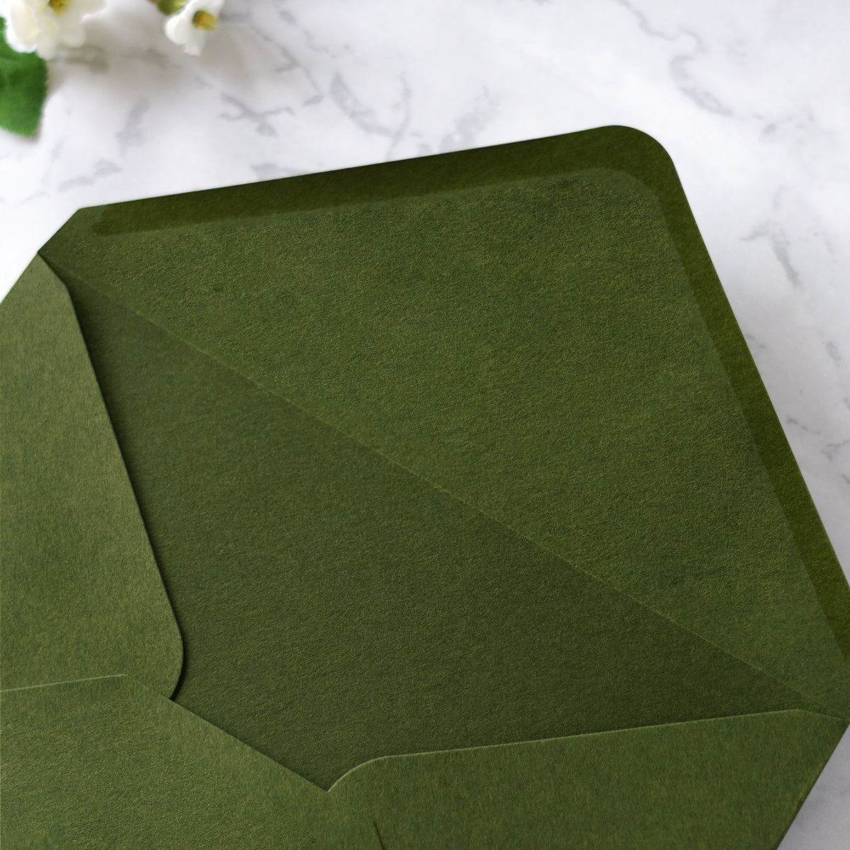 PONATIA 50 Pcs A7 Olive Green Envelopes for 5x7 Weddings Invitation Cards