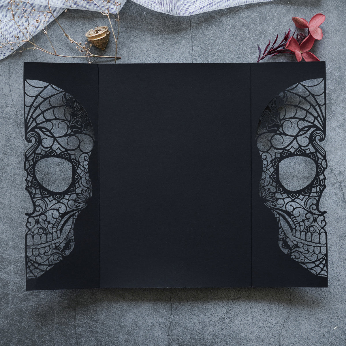 PONATIA Unique Black Bone Laser Cut Pockets PA-Bone