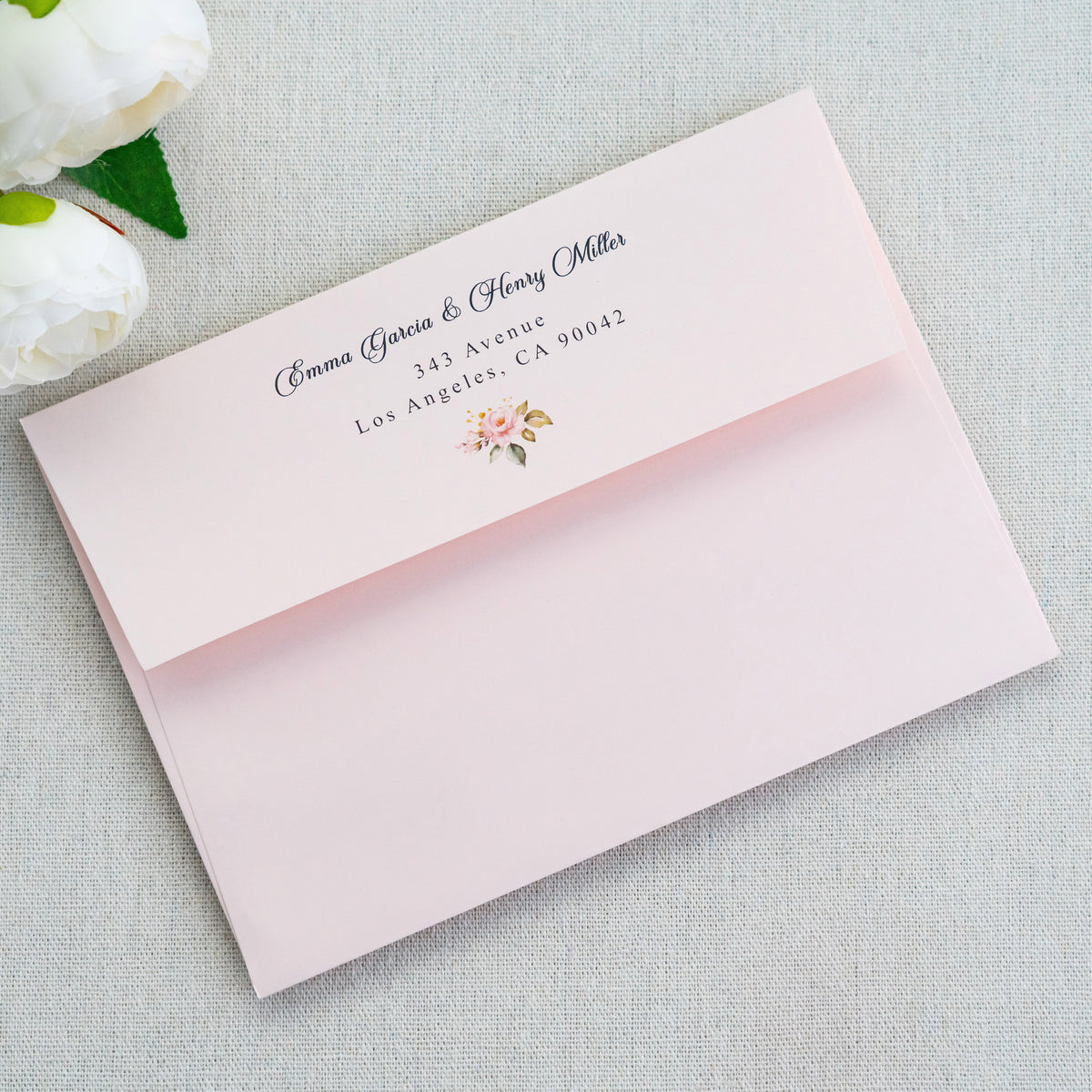 PONATIA 50 Pieces 5x7 Blush Pink Envelopes, A7 Envelopes Self Seal for Weddings, Invitation Cards
