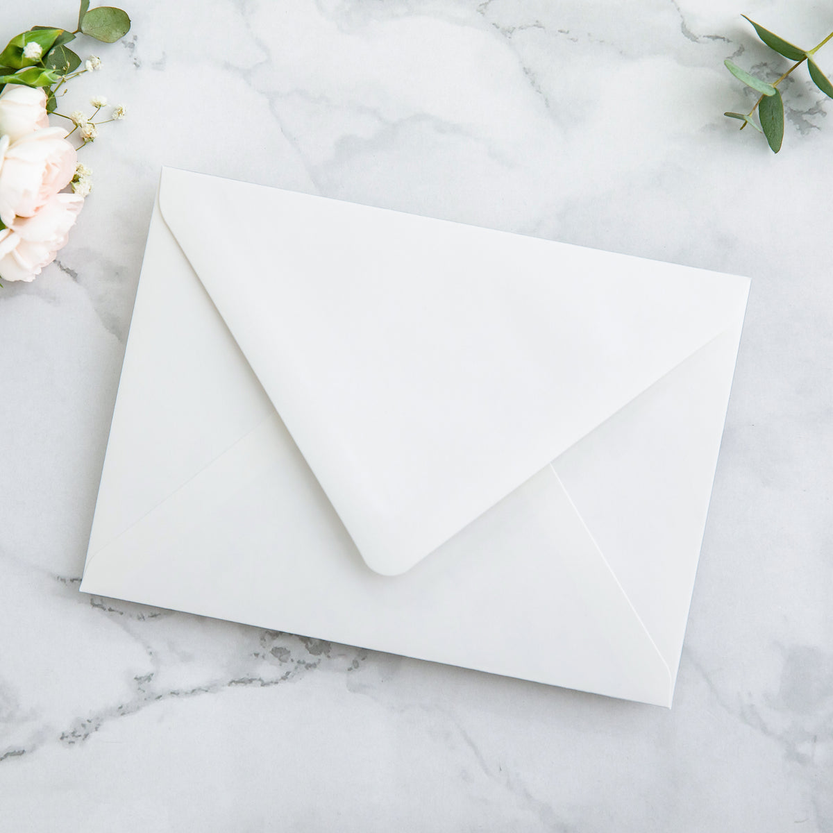 PONATIA 50 Pieces Ivory Euro Flap Envelopes for  Wedding Invitation Card