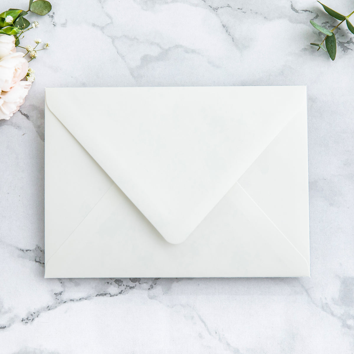 PONATIA 50 Pieces Ivory & Boho Floral Liner Euro Flap Envelopes for  Wedding Invitation Card