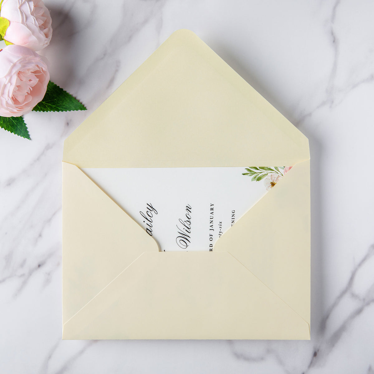 PONATIA 50 Pcs A7 Cream Envelopes for 5x7 Weddings Invitation Cards