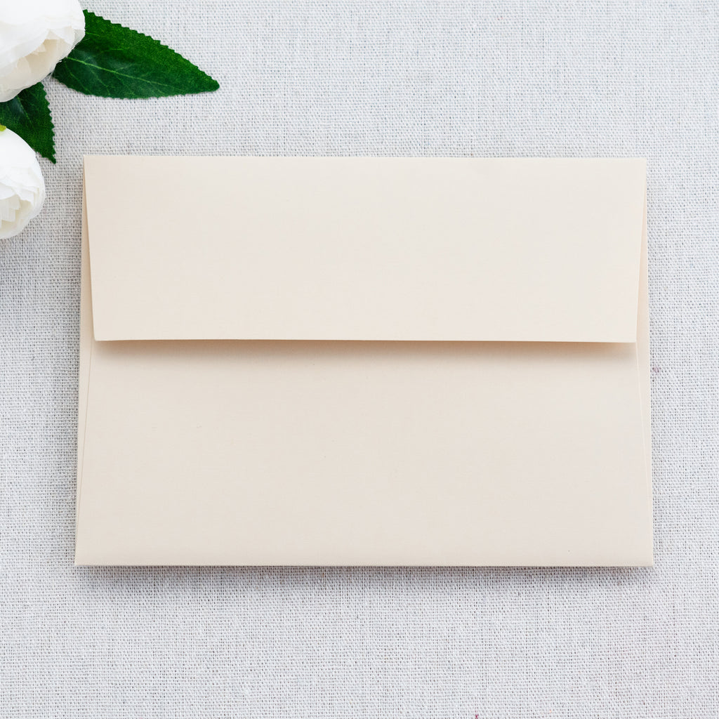 PONATIA 50 Pieces 5x7 Cream Envelopes, A7 Envelopes Self Seal for Weddings, Invitation Cards