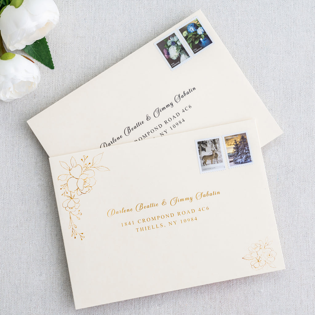 PONATIA 50 Pieces 5x7 Cream Envelopes, A7 Envelopes Self Seal for Weddings, Invitation Cards