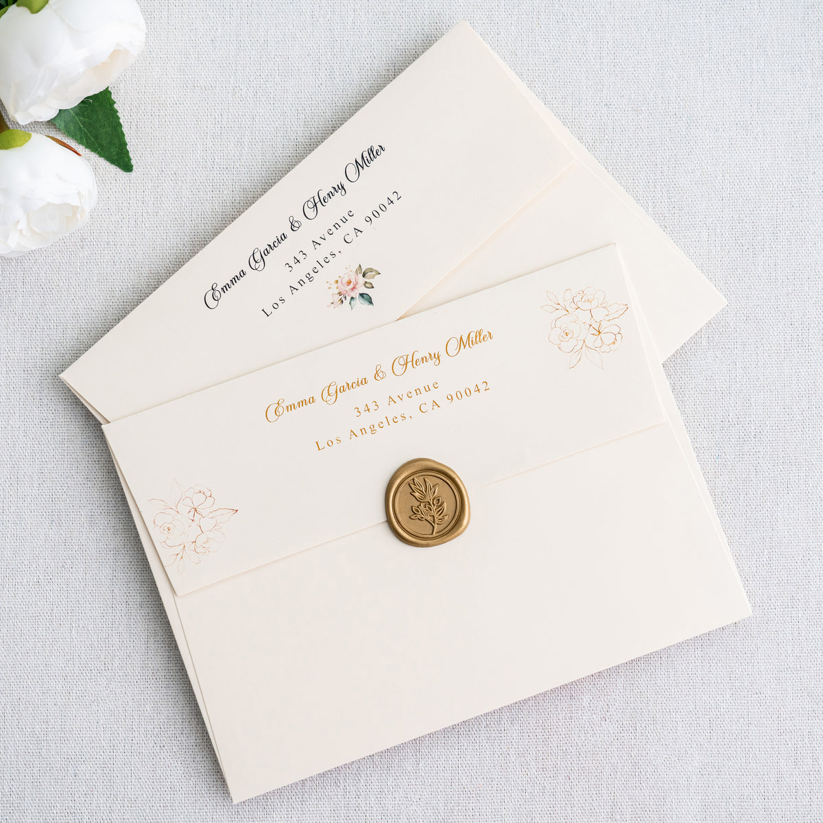 PONATIA 50 Pieces 5x7 Cream Envelopes, A7 Envelopes Self Seal for Weddings, Invitation Cards