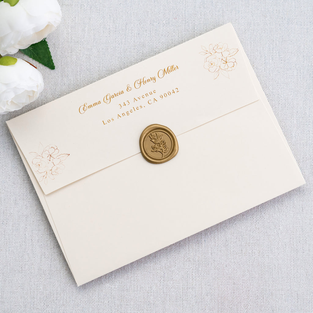 PONATIA 50 Pieces 5x7 Cream Envelopes, A7 Envelopes Self Seal for Weddings, Invitation Cards