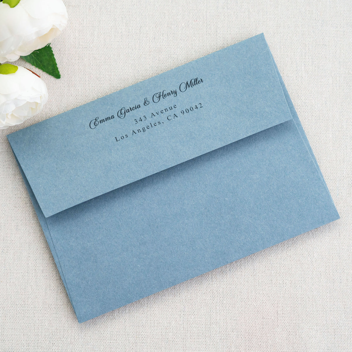 PONATIA 50 Pieces 5x7 Dusty Blue Envelopes, A7 Envelopes Self Seal for Weddings, Invitation Cards