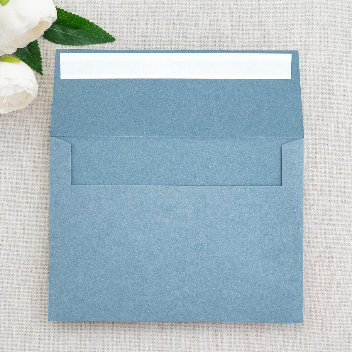 PONATIA 50 Pieces 5x7 Dusty Blue Envelopes, A7 Envelopes Self Seal for Weddings, Invitation Cards