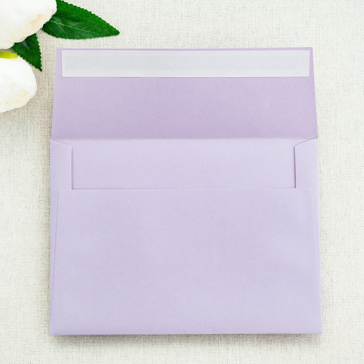 PONATIA 50 Pieces 5x7 Lilac Envelopes, A7 Envelopes Self Seal for Weddings, Invitation Cards
