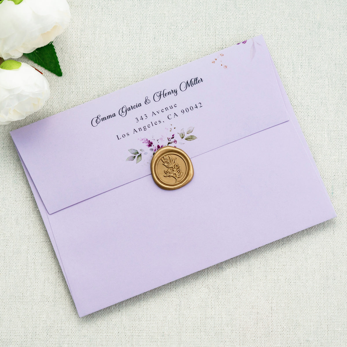 PONATIA 50 Pieces 5x7 Lilac Envelopes, A7 Envelopes Self Seal for Weddings, Invitation Cards