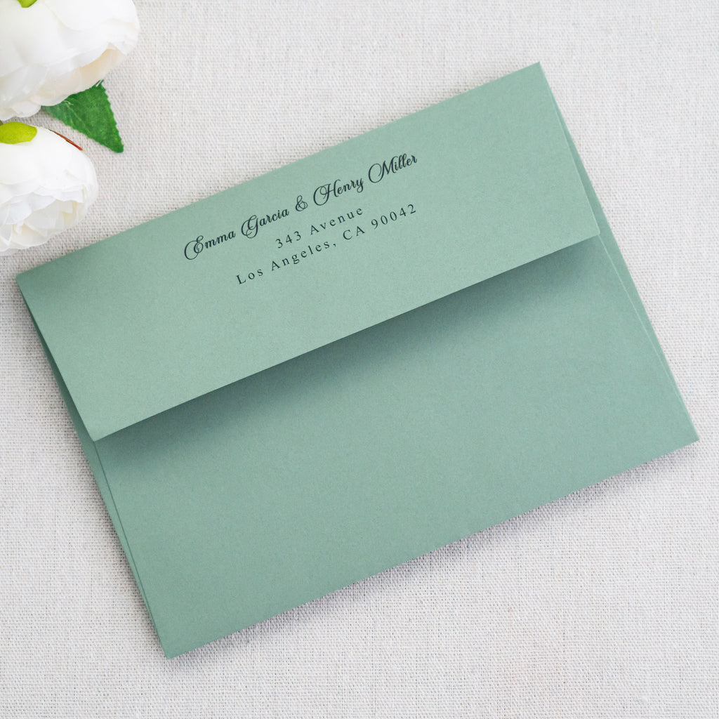 PONATIA 50 Pieces 5x7 Light Sage Green Envelopes, A7 Envelopes Self Seal for Weddings, Invitation Cards