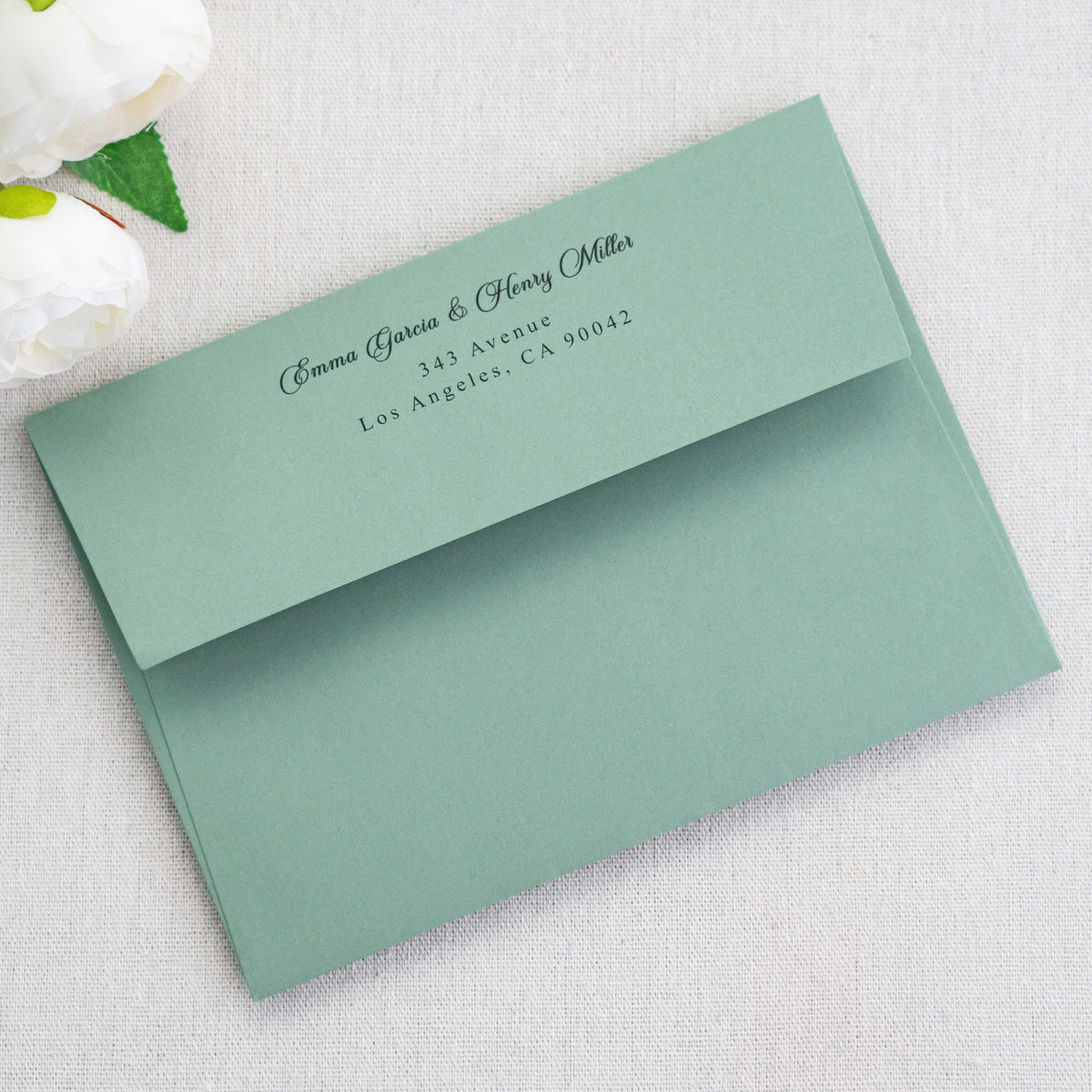 PONATIA 50 Pieces 5x7 Light Sage Green Envelopes, A7 Envelopes Self Seal for Weddings, Invitation Cards