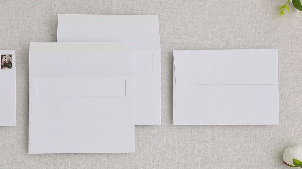 PONATIA 50 Pieces 5x7 White Envelopes, A7 Envelopes Self Seal for Weddings, Invitation Cards