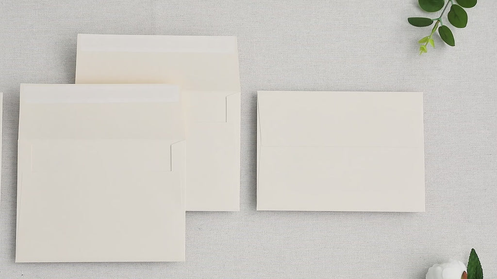 PONATIA 50 Pieces 5x7 Cream Envelopes, A7 Envelopes Self Seal for Weddings, Invitation Cards