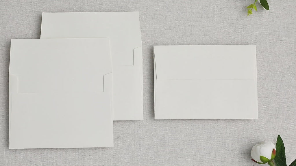 PONATIA 50 Pieces 5x7 Ivory Envelopes, A7 Envelopes Self Seal for Weddings, Invitation Cards