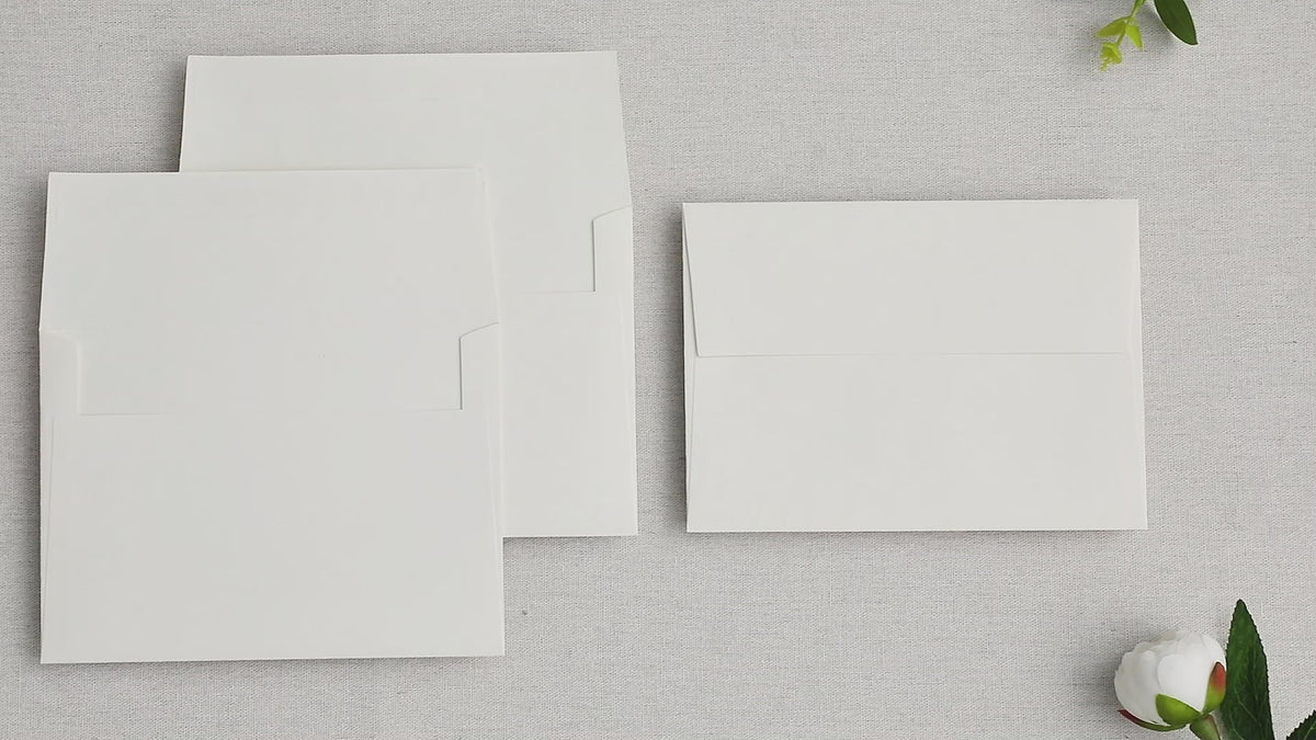 PONATIA 50 Pieces 5x7 Ivory Envelopes, A7 Envelopes Self Seal for Weddings, Invitation Cards